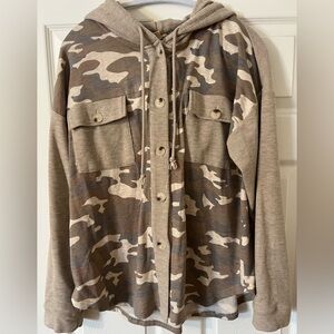 Hem & Thread Gray Camouflage Hoodie